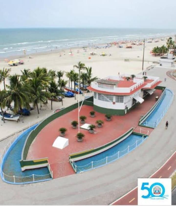 شقة Praia Grande -Ocian Rio D'Ouro Ape 70Mt Do Mar المظهر الخارجي الصورة